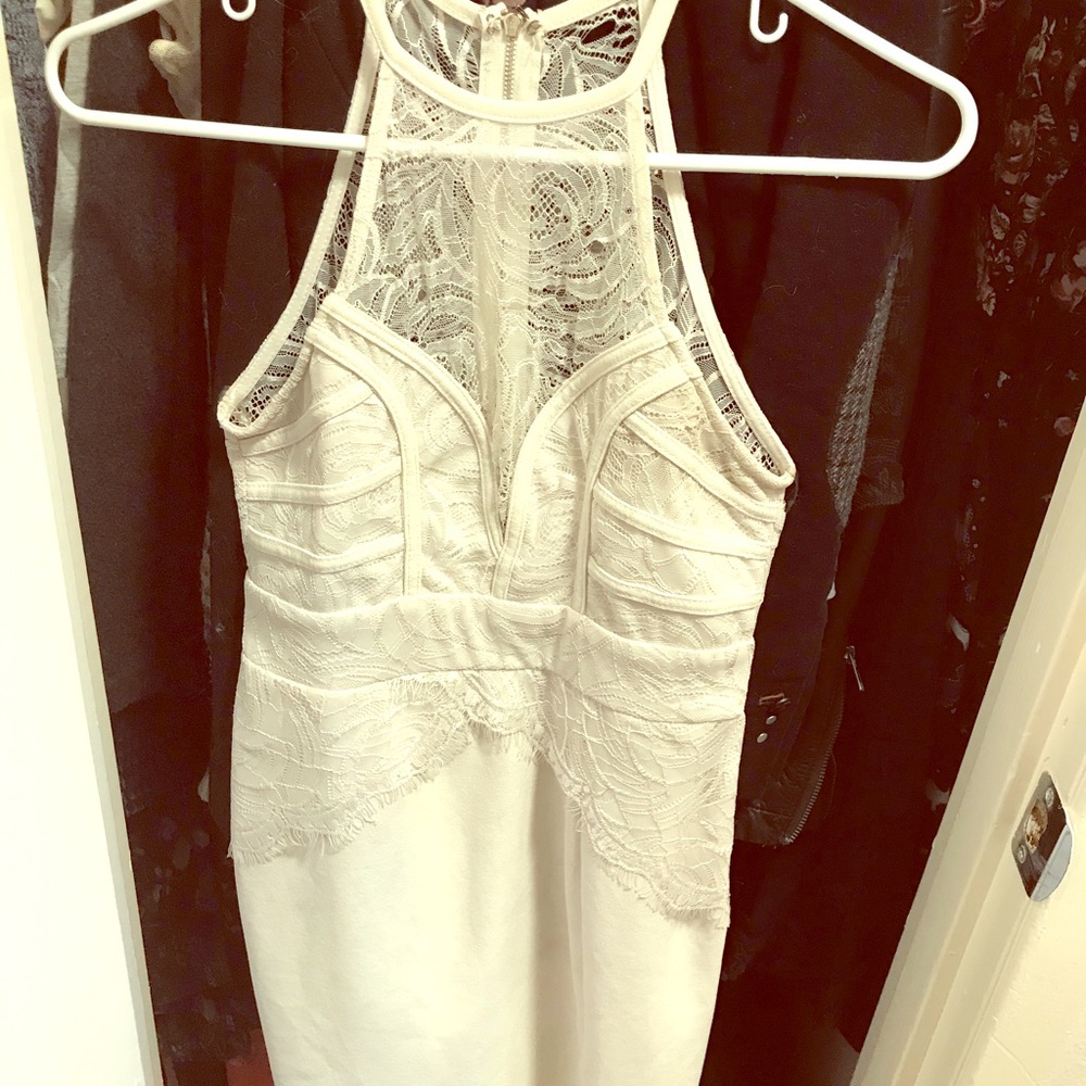 White body con dress